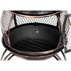 UNIPRODO Steel Patio Stove - 90cm - Black