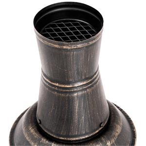 UNIPRODO Steel Patio Stove - 90cm - Black