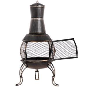 UNIPRODO Steel Patio Stove - 90cm - Black