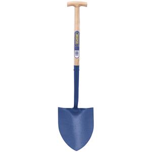 Shovels and Spades, Draper Expert 10875 Solid Forged Round Mouth T Handle Shovel with Ash Shaft, Draper