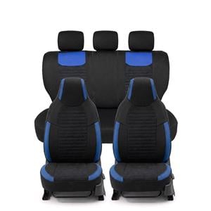 Seat Covers, CHAMPION Style Seat Covers with Fixed Headrests (Black/Blue) For Citroen C ZERO 2010 Onwards, MicksGarage