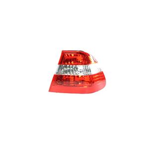 Lights, Right Rear Lamp (Red & Clear, Outer, Saloon) for BMW 3 Series 2002 2005, 