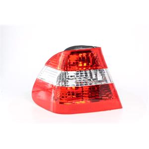 Lights, Left Rear Lamp (Red & Clear, Outer, Saloon) for BMW 3 Series 2002 2005, 