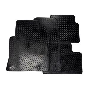 Car Mats, Rubber Tailored Car Mats in Black for Nissan Micra 2003 2010   5 Door   4 Piece   No Clips, Rubber Tailored Car Mats