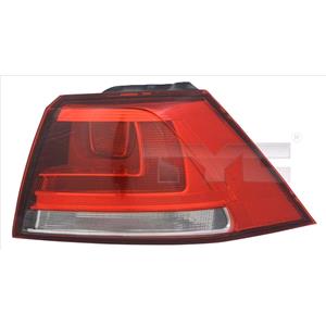 Lights, Right Rear Lamp (Outer, without Bulb Holder) for Volkswagen GOLF VII 2012 2017, 