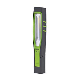 Torches, Draper 11765 LED Rechargeable Inspection Lamp, 10W, 1,000 Lumens, Green, 1 x USB Charging Socket Supplied, Draper