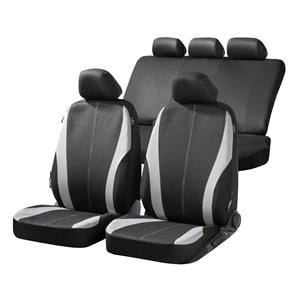 Seat Covers, Walser Basic Zipp It Dundee Car Seat Cover Set with Zip System   Black and Grey, Walser