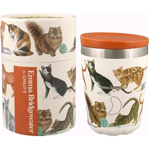 Reusable Mugs, Chilly's 340ml Coffee Cup Cats, By Emma Bridgewater, Chilly's