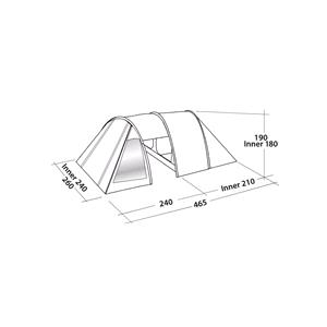 Easy Camp Galaxy 400 4 Man Tent - Steel Blue