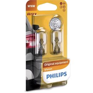 Bulbs   by Bulb Type, Philips Vision 12V W16W Bulb   Twin Pack, Philips