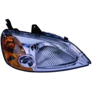 Lights, Right Headlamp (With Amber Indicator, 4 Door Saloon, Electric Adjustment) for Honda CIVIC VII 2001 2003, 