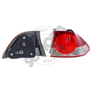 Lights, Right Rear Lamp (Outer, On Quarter Panel, Supplied Without Bulb Holder) for Honda CIVIC VIII 2006 2009, 