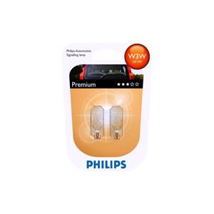 Bulbs   by Bulb Type, Philips 12V W3W Capless Bulb   Twin Pack, Philips