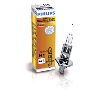 Bulbs   by Bulb Type, Philips Vision 12V H1 55W +30% Brighter Bulb   Single, Philips