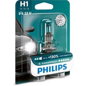 Bulbs   by Bulb Type, Philips X tremeVision 12V H1 55W +130% Brighter Bulb   Single , Philips