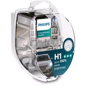 Bulbs   by Bulb Type, Philips X tremeVision 12V H1 55W P14,5s +150% Brighter Bulb   Twin Pack, Philips