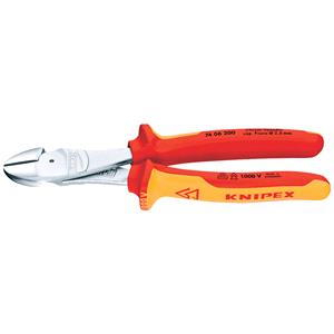 VDE Pliers, Knipex 12301 200mm Fully Insulated High Leverage Diagonal Side Cutter, Knipex