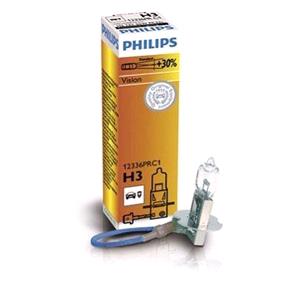 Bulbs   by Bulb Type, Philips Vision 12V H3 55W +30% Brighter Bulb   Single, Philips
