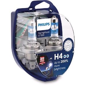 Bulbs   by Bulb Type, Philips RacingVision 12V H4 60/55W +200% Brighter Bulb   Twin Pack, Philips