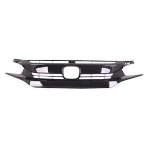 Grilles, Front Bumper Grille (Gloss Black, TUV Approved) for Honda CIVIC X Hatchback 2016 to 2021, 