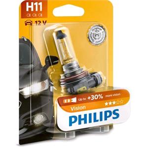 Bulbs   by Bulb Type, Philips Vision 12V H11 55W Bulb   Single, Philips