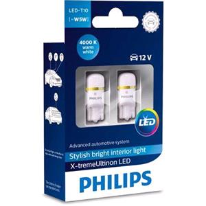 Bulbs   by Bulb Type, Philips X tremeVision 12V W5W 1W 4000K LED Bulb   Twin Pack, Philips