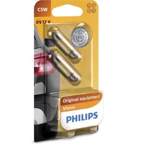 Bulbs   by Bulb Type, Philips Vision 12V C5W SV8.5 Festoon   Twin Pack, Philips