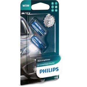 Bulbs   by Bulb Type, Philips X tremeVision 12V W5W W2.1x9.5d Capless Bulb   Twin Pack , Philips