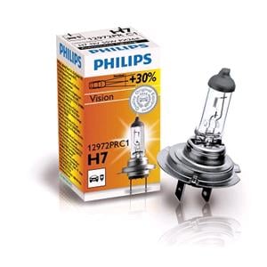 Bulbs   by Bulb Type, Philips Vision 12V H7 55W +30% Brighter Bulb   Single, Philips