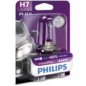 Bulbs   by Bulb Type, Philips VisionPlus 12V H7 55W +60% Brighter Bulb   Single, Philips