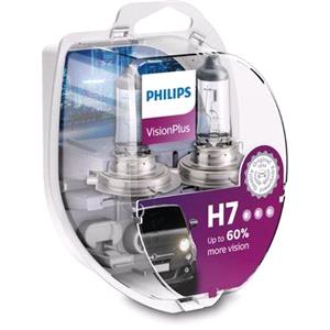 Bulbs   by Bulb Type, Philips VisionPlus 12V H7 55W +60% Brighter Bulb   Twin Pack, Philips