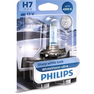 Bulb, Philips WhiteVision Ultra 12V H7 55W PX26d Bulb   Single, Philips