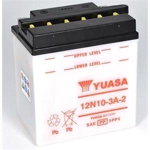 Motorcycle Batteries, Yuasa Motorcycle Battery   12N10 3A 2 12V Conventional Battery, Dry Charged, Contains 1 Battery, Acid Not Included, YUASA