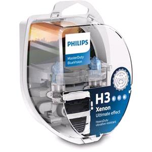 Bulbs   by Bulb Type, Philips MasterDuty BlueVision 24V H3 70W Truck Bulb   Twin Pack, Philips