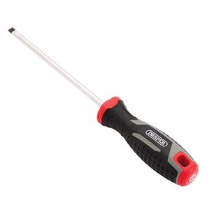 Screwdrivers, Draper 13389 Slotted Parallel Soft Grip Screwdriver, SL5.5 x 125mm, Draper