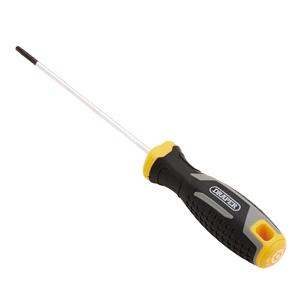 Screwdrivers, Draper 13407 TX STAR Tamperproof Soft Grip Screwdriver, T10H x 100mm, Draper