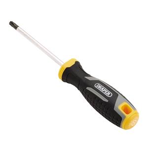 Screwdrivers, Draper 13424 TX STAR Tamperproof Soft Grip Screwdriver, T30H x 100mm, Draper