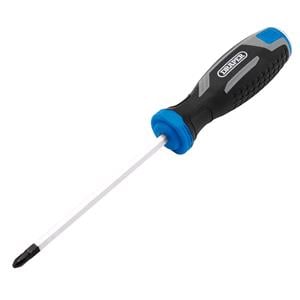 Screwdrivers, Draper 13444 Pound Thru Phillips Soft Grip Screwdriver, PH2 x 125mm, Draper