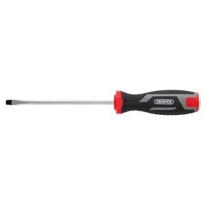 Screwdrivers, Draper 13461 Pound Thru Slotted Soft Grip Screwdriver, SL5.5 x 125mm, Draper