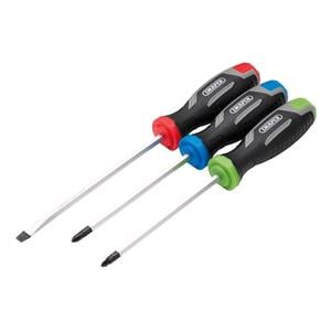 Screwdriver Sets, Draper 13486 Pound Thru Soft Grip Screwdriver Set (3 Piece) , Draper