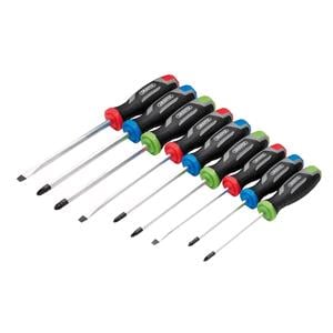 Screwdriver Sets, Draper 13487 Pound Thru Soft Grip Screwdriver Set (9 Piece), Draper