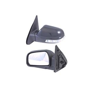 Wing Mirrors, Left Mirror (electric, heated, indicator, WITHOUT power folding) for Hyundai SANTA FÉ (CM),  2010 2012. Please note shape & style of mirror & connector before purchasing, 
