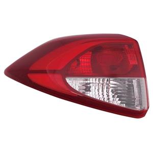 Lights, Left Rear Lamp (Outer, On Quarter Panel, Supplied Without Bulbholder, standard bulb type, not for models with rear LED lamps) for Hyundai TUCSON 2015 2018, 