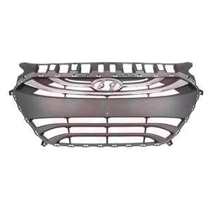 Grilles, Hyundai i30 2012 2015 Front Bumper Grille, Matt Black, With Chrome Trims, 