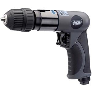Air Drills and Screwdrivers, Draper Expert 14258 Composite Body Soft Grip Reversible Air Drill with 10mm Keyless Chuck, Draper