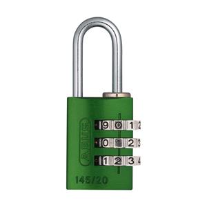 Locks and Security, ABUS Aluminium 3 Wheel Combination Padlock Lock Tag   20mm   Green, ABUS