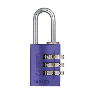 Locks and Security, ABUS Aluminium 3 Wheel Combination Padlock Lock Tag   20mm   Purple, ABUS