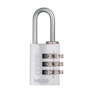 Locks and Security, ABUS Aluminium 3 Wheel Combination Padlock Lock Tag   20mm   Silver, ABUS