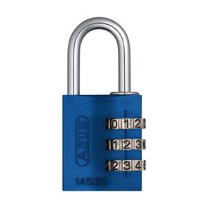 Locks and Security, ABUS Aluminium 3 Wheel Combination Padlock Lock Tag   30mm   Blue, ABUS