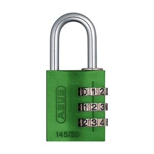 Locks and Security, ABUS Aluminium 3 Wheel Combination Padlock Lock Tag   30mm   Green, ABUS